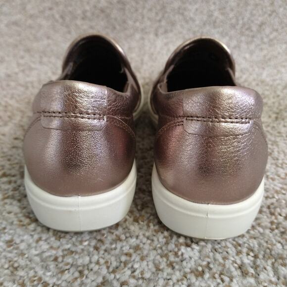 Ecco Soft 7 Slip-On Sneakers Metallic Leather Women’s 40 US 9–9.5 - Picture 3 of 9